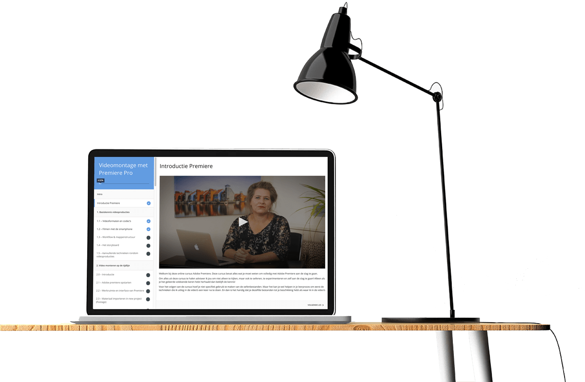Voorbeeld van online educatie als onderdeel van curriculum: videomontagelessen